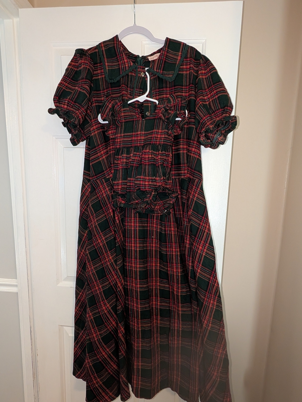 Ivy City Co. Sophia Dress & Baby Romper Set - Evergreen Plaid (16W & 0-3M)
